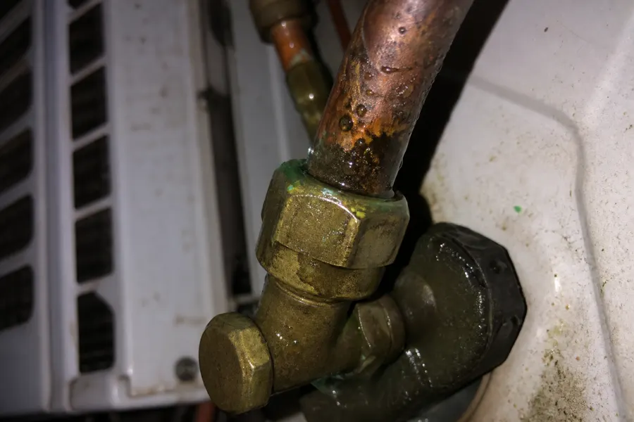 Before: refrigerant leak