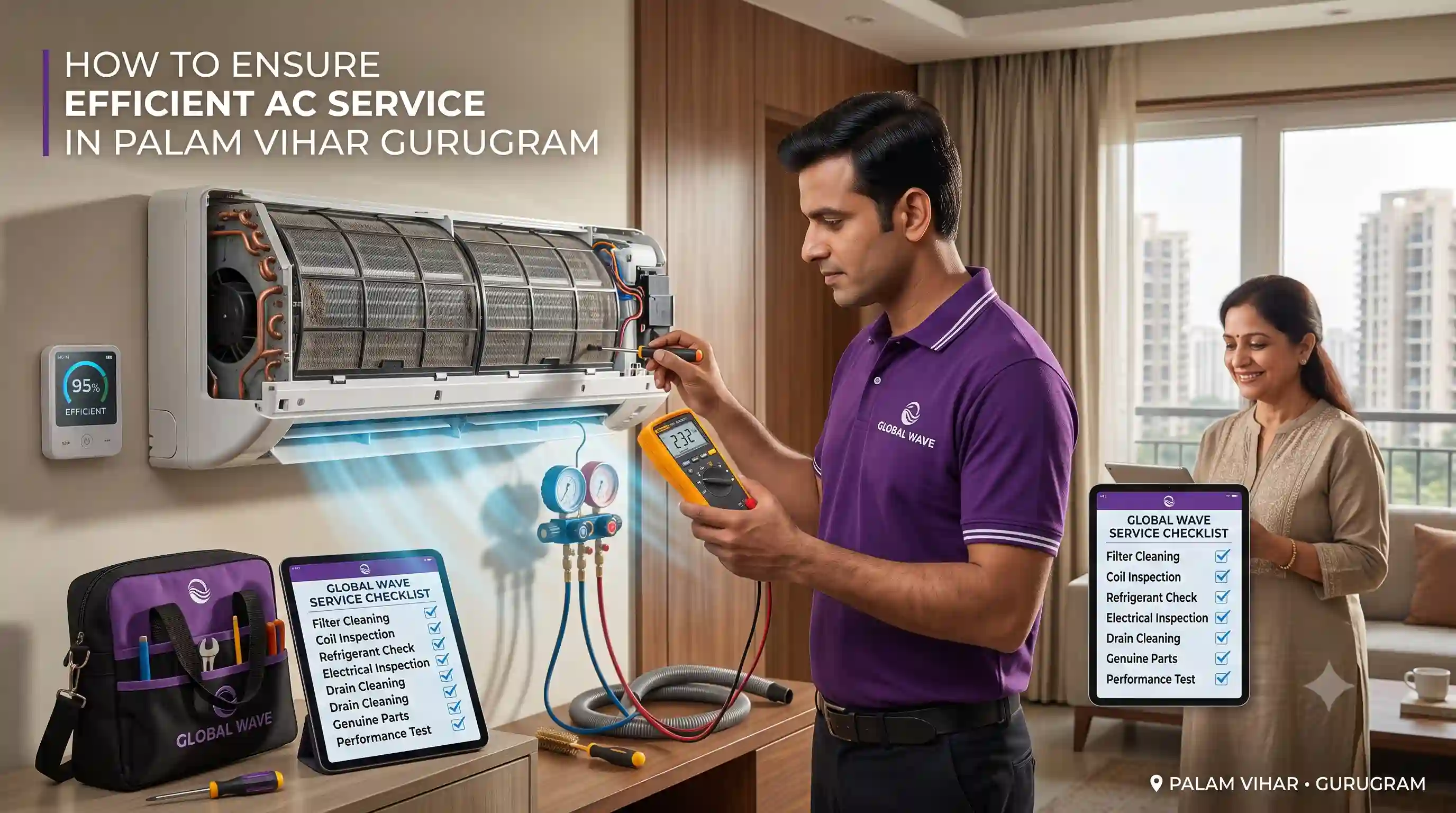 How to Ensure Efficient AC Service in Palam Vihar Gurugram: Top Tips and Recommendations