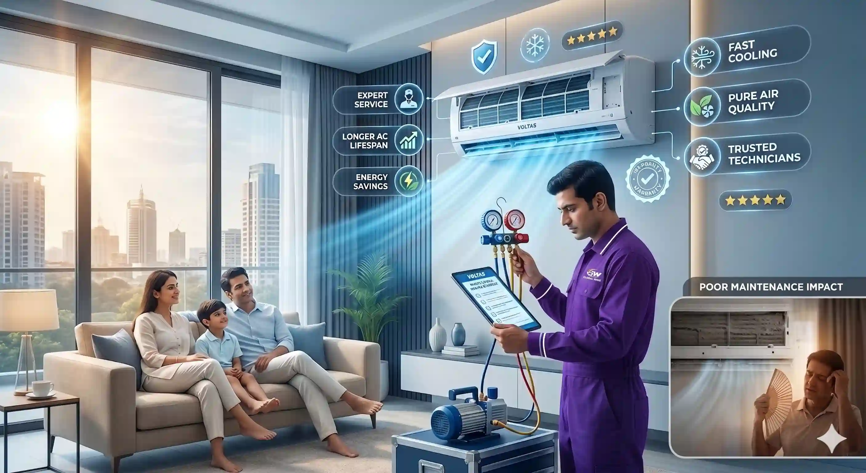 The Comprehensive Benefits of Choosing Voltas AC Service in Delhi: Making the Right Choice for Your Cooling Needs