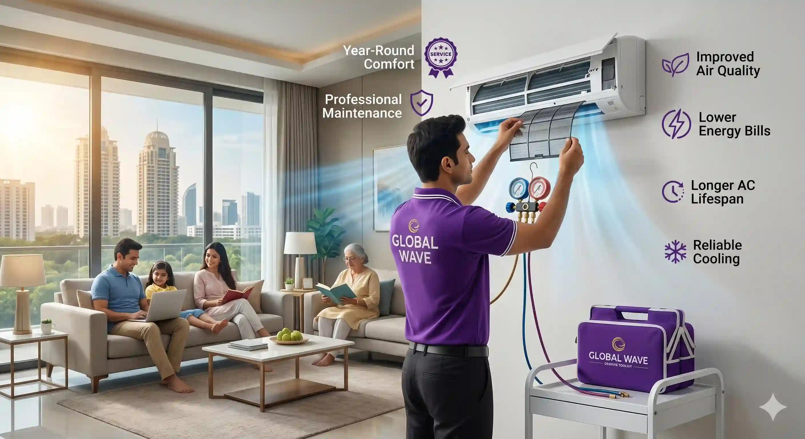 Top Reasons to Choose Professional AC Service in Golf Course Road Gurgaon for Year-Round Comfort