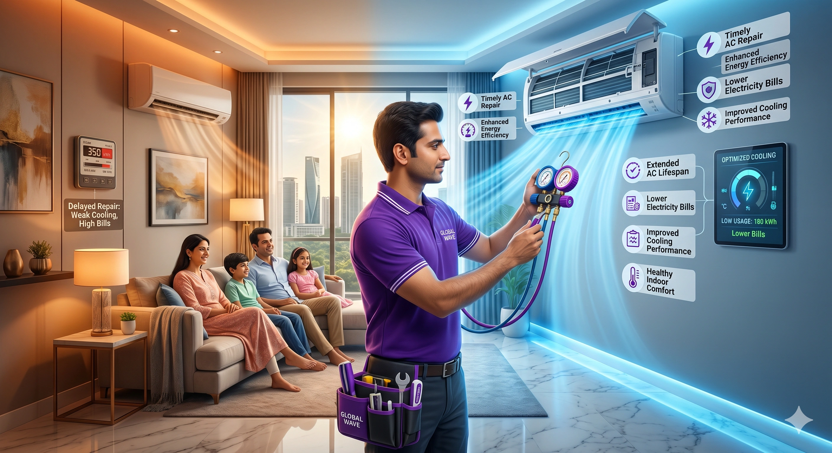 The Benefits of Timely AC Repair in DLF Phase 2: Ensuring Comfort and Energy Efficiency