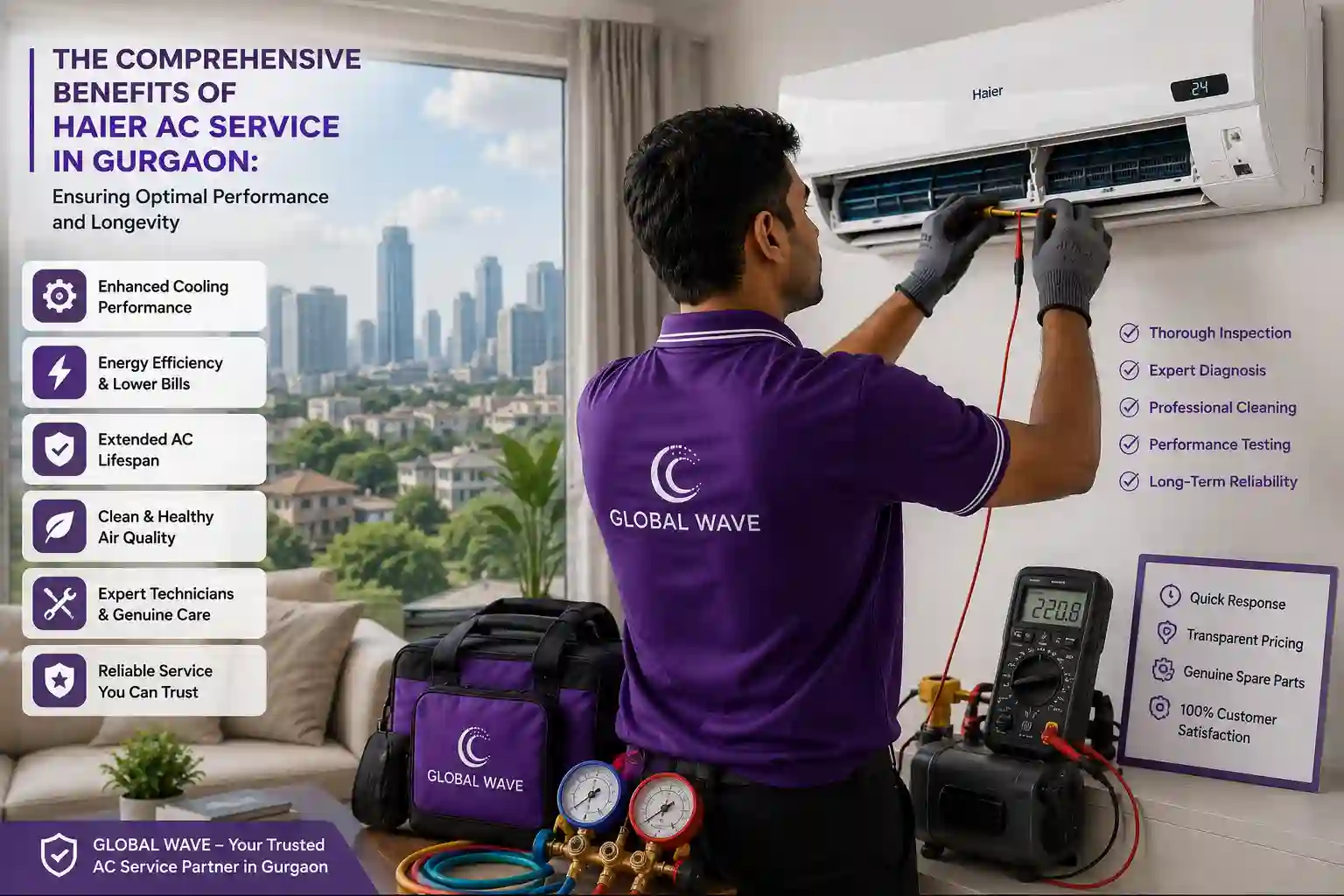 The Comprehensive Benefits of Haier AC Service in Gurgaon: Ensuring Optimal Performance and Longevity