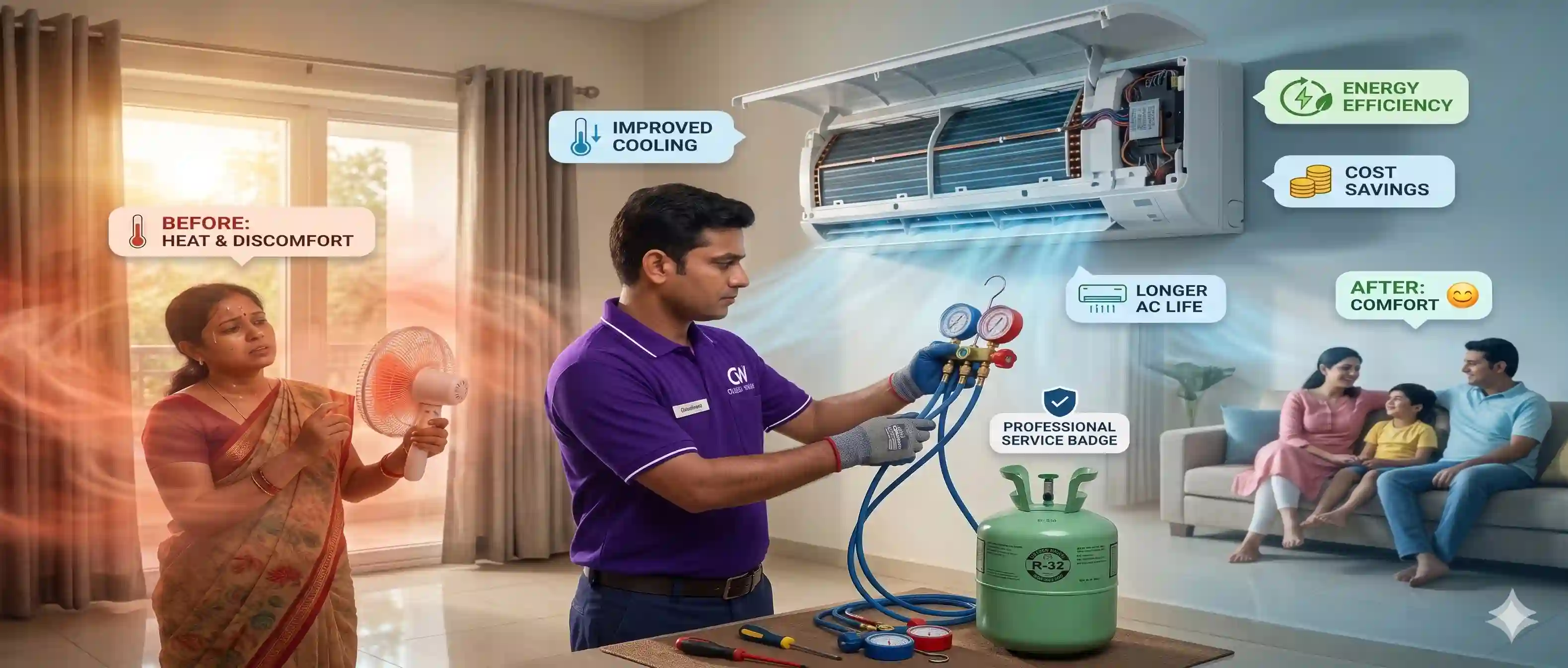 Why Regular AC Gas Filling Service Is Crucial for Optimal Cooling Performance