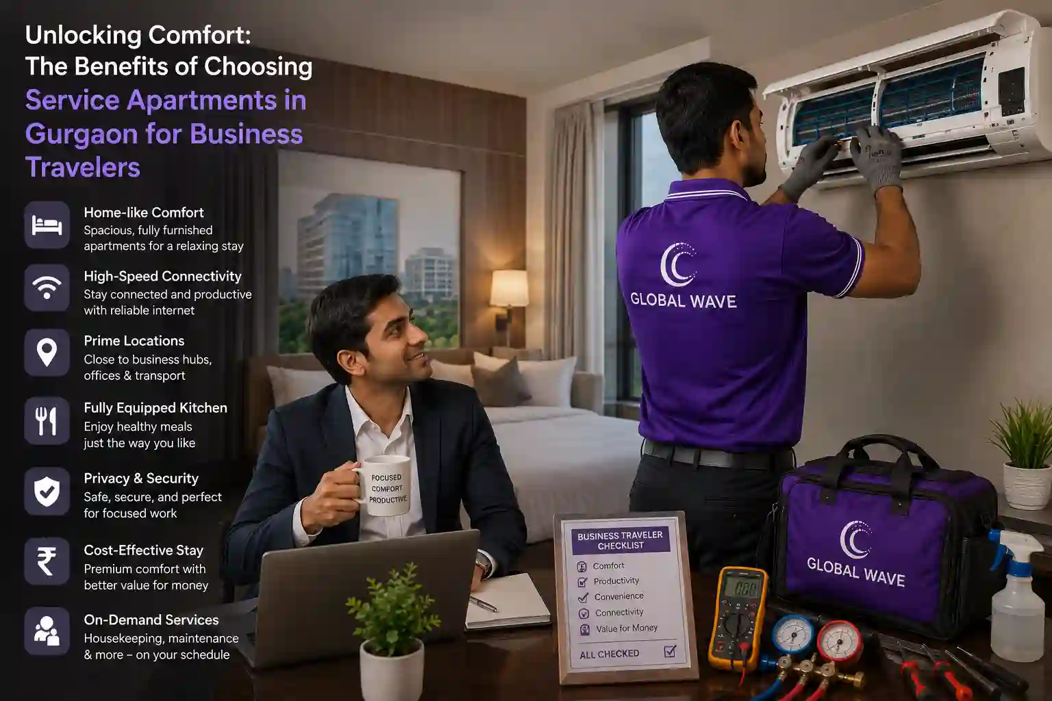 Unlocking Comfort: The Benefits of Choosing Service Apartments in Gurgaon for Business Travelers