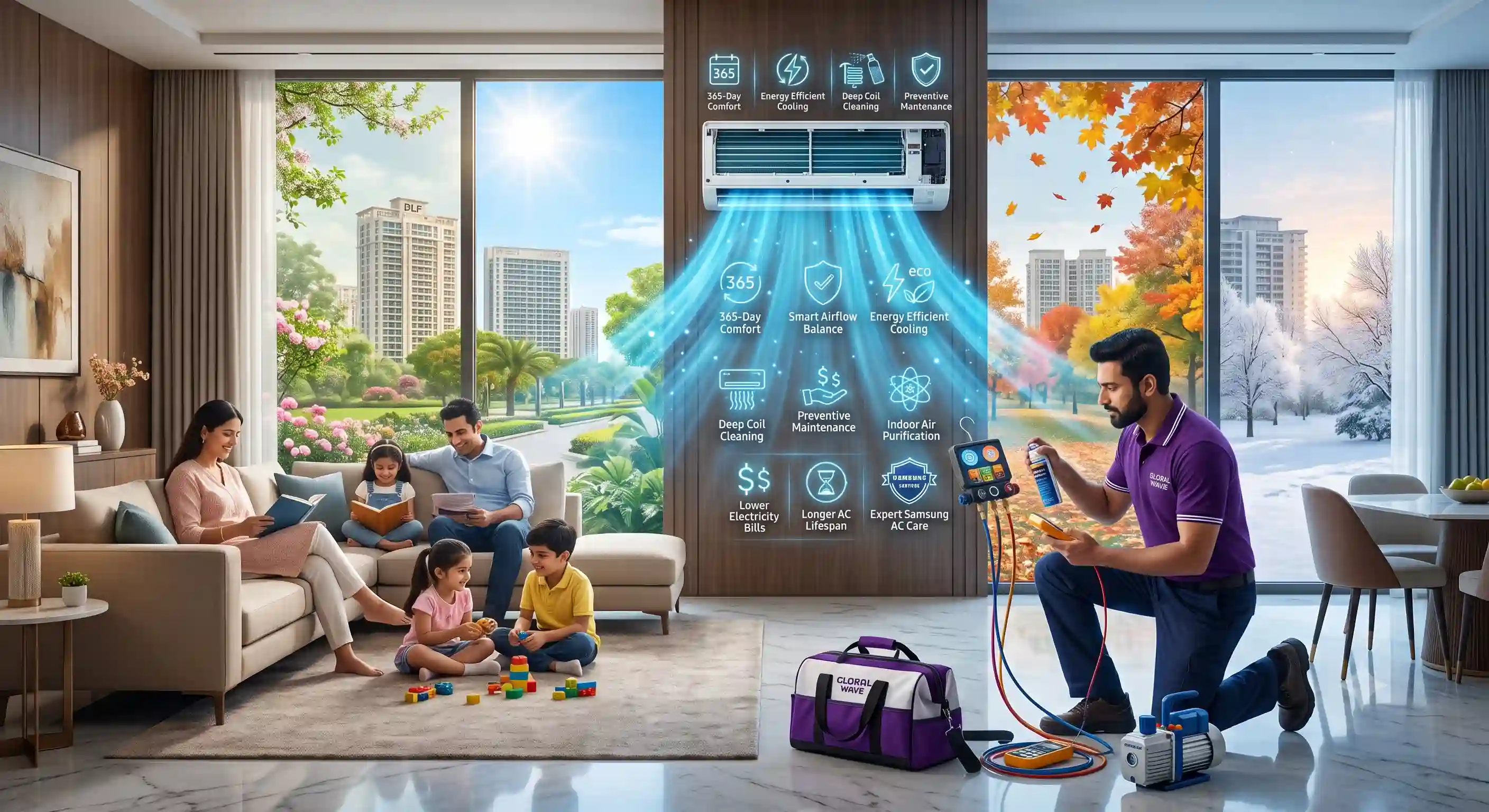 Maximizing Comfort: The Ultimate Guide to Samsung AC Service in DLF for Every Season