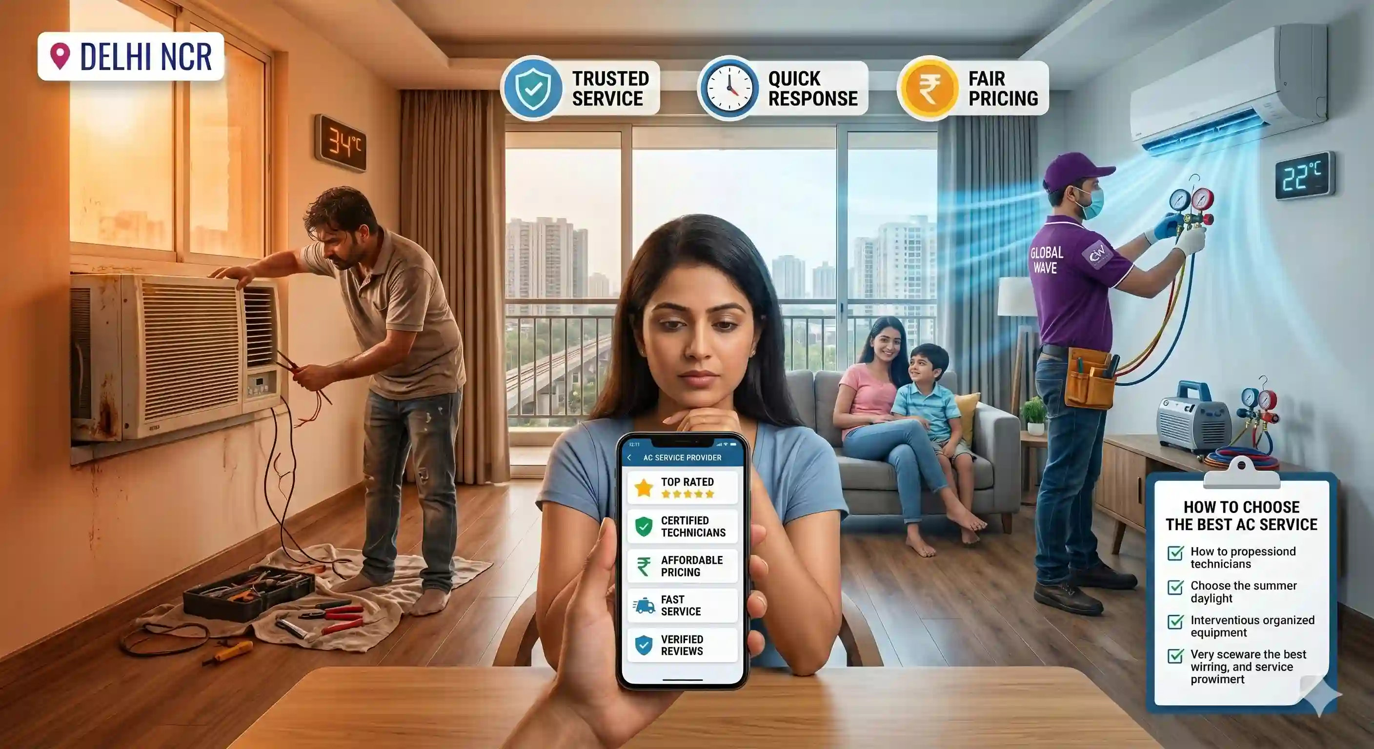 How to Choose the Best AC Service in Delhi NCR for Your Home: A Comprehensive Guide