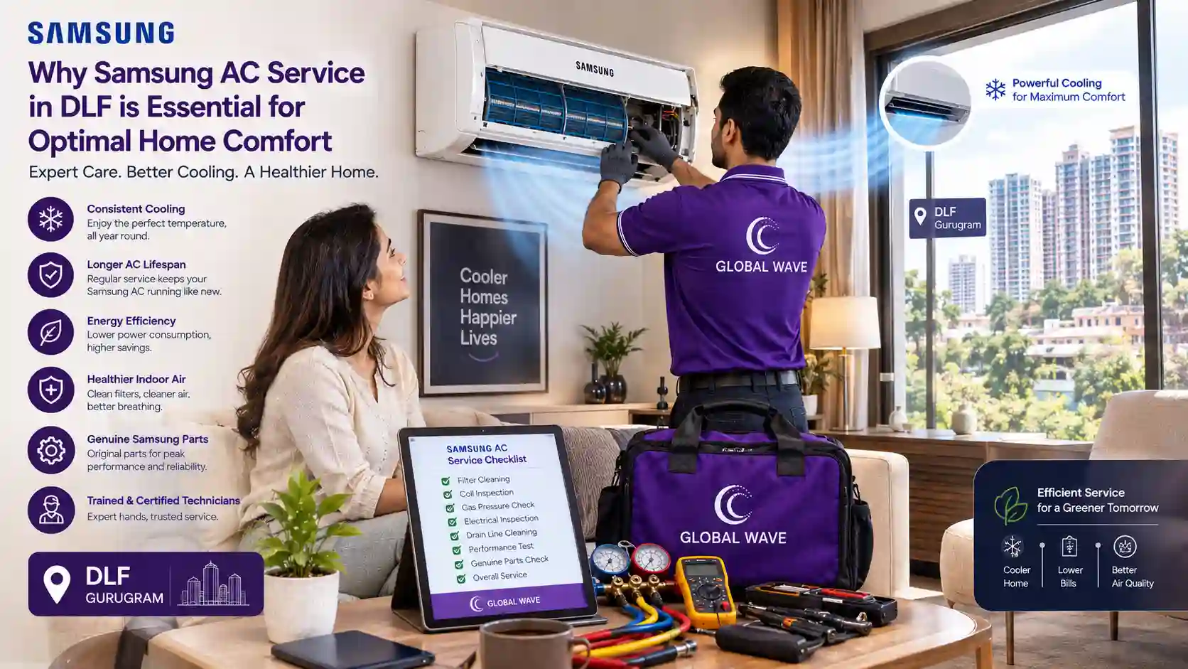 Why Samsung AC Service in DLF is Essential for Optimal Home Comfort