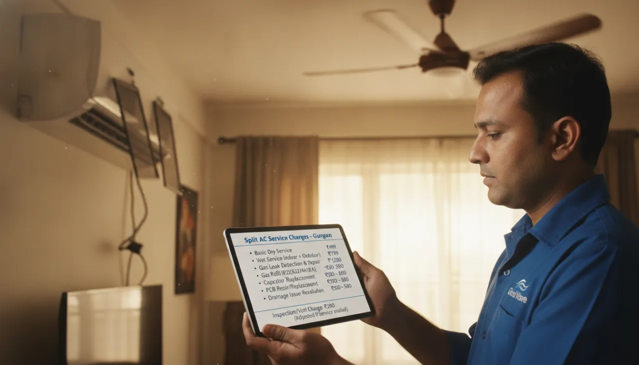 Understanding Split AC Service Charges in Gurgaon: What You Need to Know Before Booking