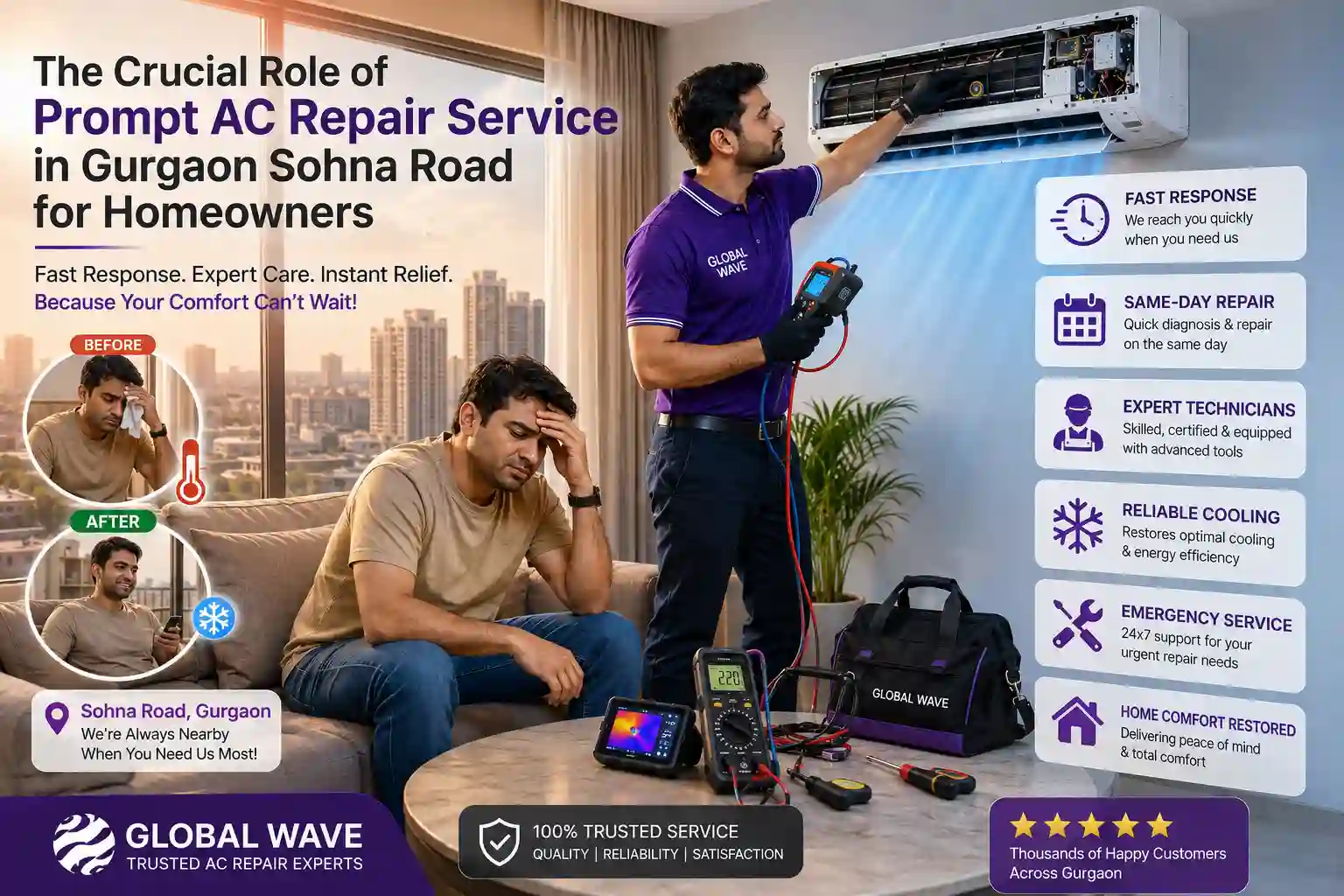 The Crucial Role of Prompt AC Repair Service in Gurgaon Sohna Road for Homeowners